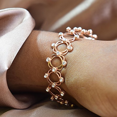 Magic Ring cum Bracelet | 92.5 Rose Silver Magic Ring cum Bracelet | 92.5 Rose Silver